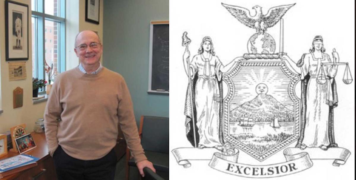 Professor Vince and the NY State Emblem